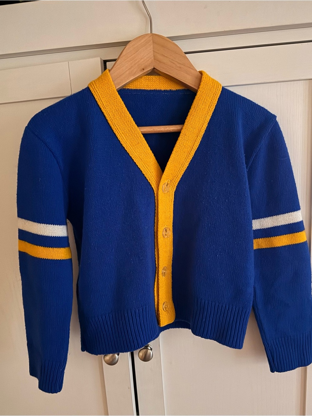 4T Cardigan Sweater with Yellow Trim
